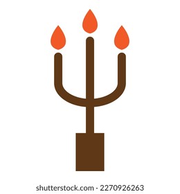 Dining candle icon clipart illustration design