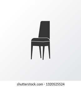 Dining chair icon symbol. Premium quality isolated seat element in trendy style.