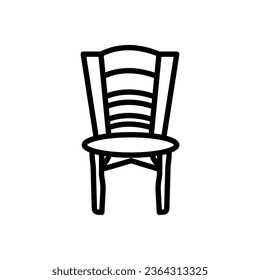 Essensstuhlsymbol in Vektorgrafik. Logotyp