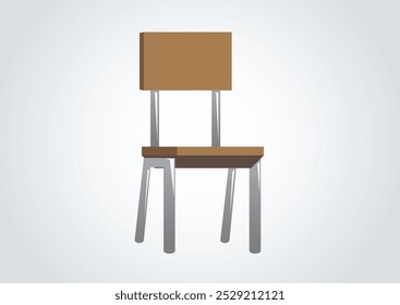 dining chair illustration, isolated background, creative idea for ads, directors chair, interior design.