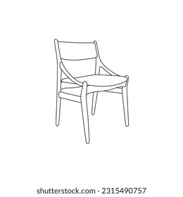 dining chair line modern simple creative design, logo for restaurant and etc. creative logo design template