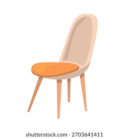 Dining chair vector icon illustration, chair clip art, clip art chair, dining seat vector image, isolated on white background

