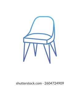 Dining Chair vector icon stock illustration