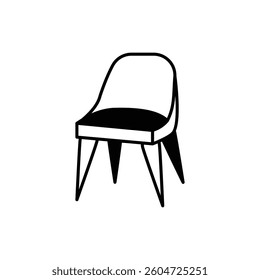 Dining Chair vector icon stock illustration