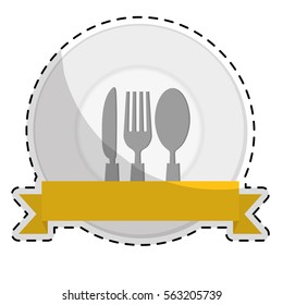 dining cutlery icon image vector illustration design 