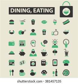 dining, eating icons