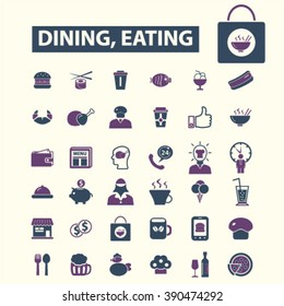 dining, eating icons

