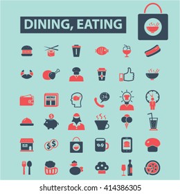 dining eating icons
