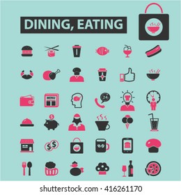 dining eating icons
