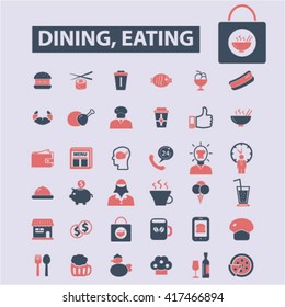 dining eating icons
