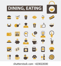 dining eating icons

