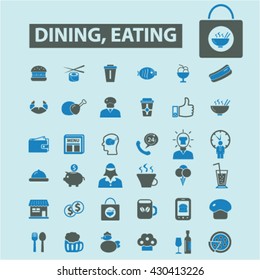 dining eating icons
