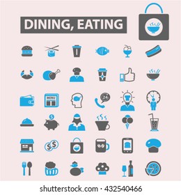 dining eating icons

