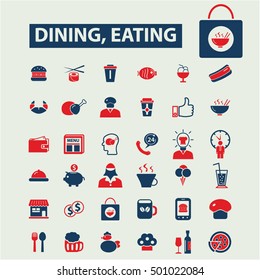 dining eating icons
