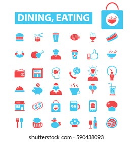 dining eating icons
