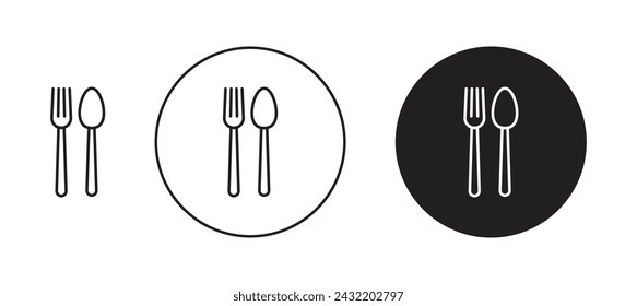 Dining Essentials Vector Icon Set. Culinary Tools Vector Symbol for UI Design.