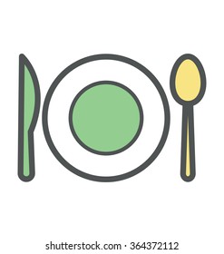 Dining Flat Icon Illustration