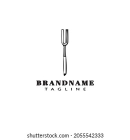 dining fork logo cartoon icon design template black modern isolated vector illustration