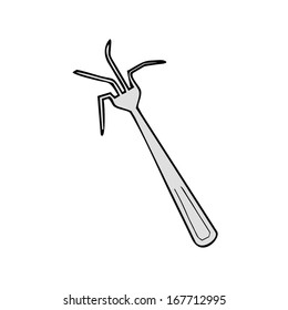 dining fork, vector illustration