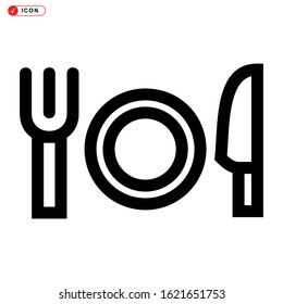 dining icon isolated sign symbol vector illustration - high quality black style vector icons
