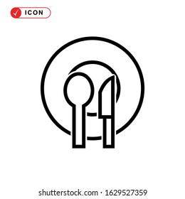 dining icon or logo isolated sign symbol vector illustration - high quality black style vector icons
