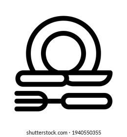 icono de comedor o logotipo símbolo de signo aislado ilustración vectorial de alta calidad estilo negro iconos vectoriales
