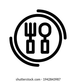 Eßsymbol oder Logo einzeln auf Zeichen, Vektorgrafik - hochwertige Vektorsymbole in schwarzem Stil
