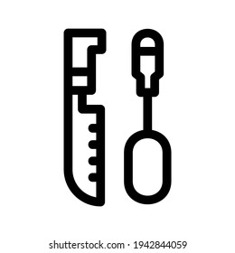 Eßsymbol oder Logo einzeln auf Zeichen, Vektorgrafik - hochwertige Vektorsymbole in schwarzem Stil
