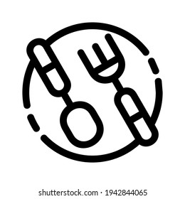 Eßsymbol oder Logo einzeln auf Zeichen, Vektorgrafik - hochwertige Vektorsymbole in schwarzem Stil
