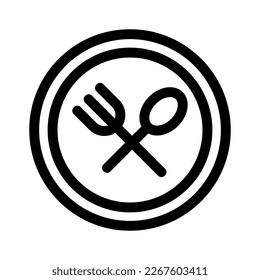 Eßsymbol oder Logo einzeln auf Zeichen, Vektorgrafik - hochwertige Vektorsymbole in schwarzem Stil
