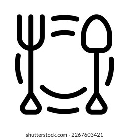 icono de comedor o logotipo símbolo de signo aislado ilustración vectorial de alta calidad estilo negro iconos vectoriales
