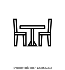 Dining Icon Outline Vector 