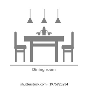 Dining icon. Vector silhouette isolated illustration.