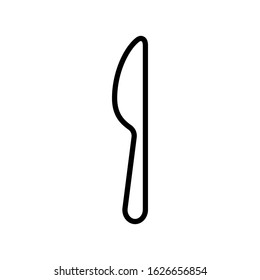 dining knife icon with white background