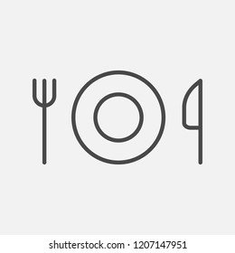 Dining line vector icon eps10 for restaurant and serving icon