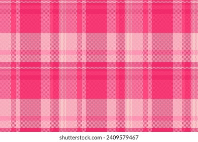 Dining Muster Textur Tartan, Produktion Vektorgrafik Hintergrund. Einladende Textilverpackung nahtlos in Rot- und Hellfarben.
