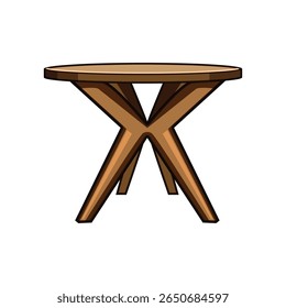 desenho animado mesa de plástico de jantar. exterior interior, durável dobrável, empilhável versátil jantar plástico mesa sinal. isolado símbolo vetor ilustração