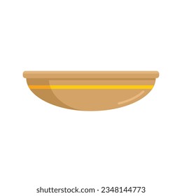 Dining plate icon flat vector. Lunch plate. Table meal isolated