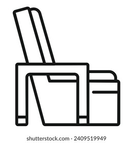 Dining recliner chair icon outline vector. Deck chair. Furniture patio