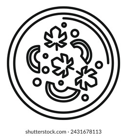 Dining repast cook cream icon outline vector. Savory repast. Dish food hot