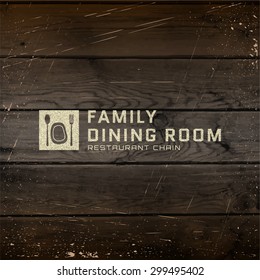 Dining room badges logos and labels can be used to design signage bistro, restaurant, fast food, on business cards and branding