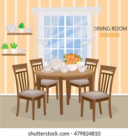 Cartoon Dining Room : 3d Model Room Cartoon - Cinema 4d + 3ds fbx obj.