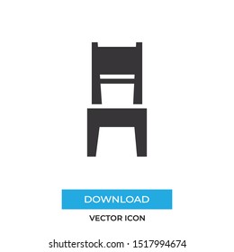 Dining room chair vector icon, simple sign for web site and mobile app.