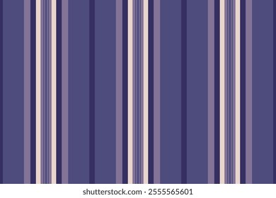 Dining room fabric pattern lines, attire stripe background vertical. Italy seamless texture vector textile in indigo and pastel colors palette.