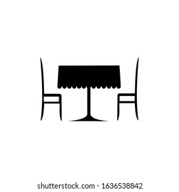 dining room icon. flat design, Restaurant menu design.