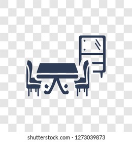 Dining room icon. Trendy Dining room logo concept on transparent background from Furniture and Household collection