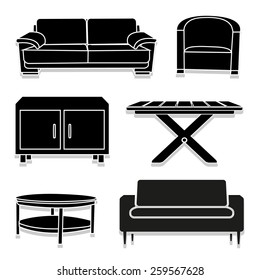 dining room icons set great for any use. Vector EPS10.