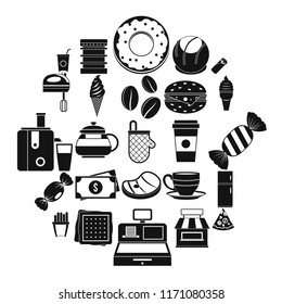 Dining room icons set. Simple set of 25 dining room vector icons for web isolated on white background