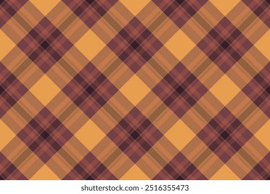 Dining room pattern background seamless, club fabric tartan vector. Tiny textile plaid texture check in red and orange colors.