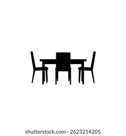 Dining Room Silhouette Featuring Table And Chairs Modern Interior Decor